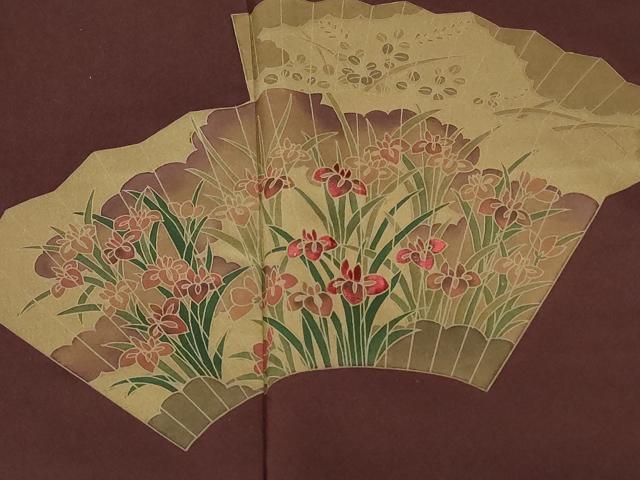 平和屋着物■訪問着 刺繍 杜若 正絹 逸品 CABC0304ev