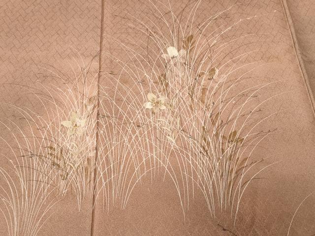 平和屋着物■訪問着 刺繍 手描き 草花文 暈し染め 正絹 逸品 CABC0313ev