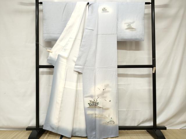 平和屋着物■訪問着 飛鶴枝葉文 暈し染め 金彩 正絹 逸品 CABC0340ev