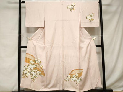平和屋着物■訪問着 枝椿文 正絹 逸品 CABC0346ev