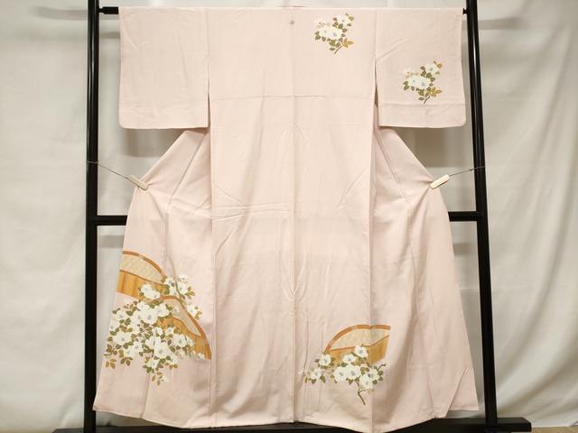 平和屋着物■訪問着 枝椿文 正絹 逸品 CABC0346ev