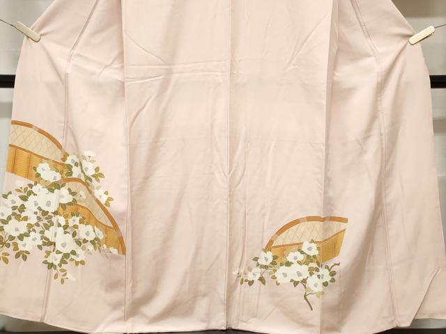 平和屋着物■訪問着 枝椿文 正絹 逸品 CABC0346ev