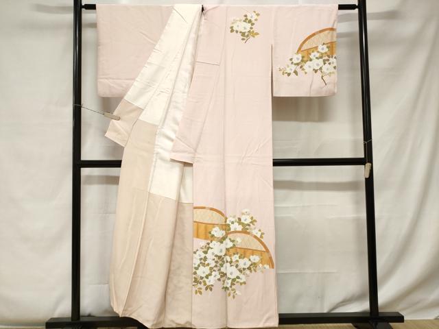 平和屋着物■訪問着 枝椿文 正絹 逸品 CABC0346ev