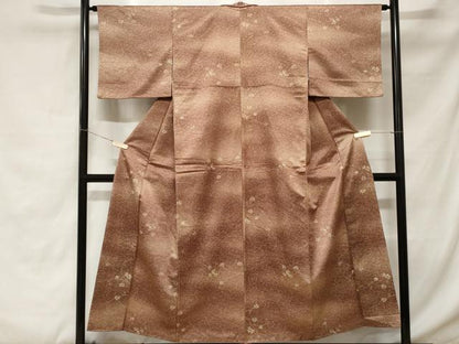平和屋着物■上質な小紋 枝花文 暈し染め 正絹 逸品 CABC0350ev