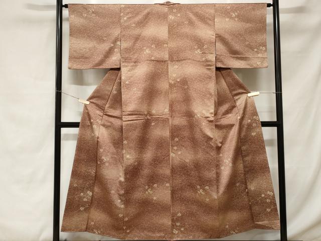 平和屋着物■上質な小紋 枝花文 暈し染め 正絹 逸品 CABC0350ev