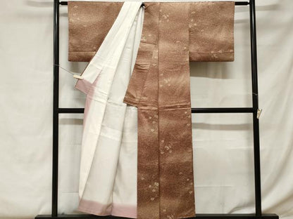 平和屋着物■上質な小紋 枝花文 暈し染め 正絹 逸品 CABC0350ev