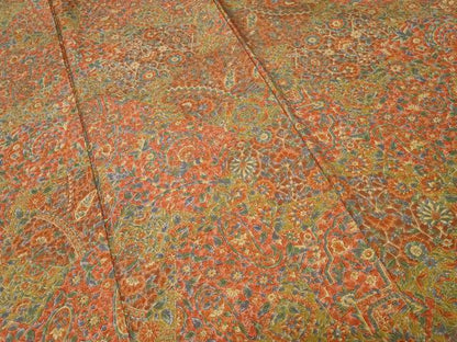 平和屋着物■上質な小紋 更紗花鳥文 正絹 逸品 CABC0355ev