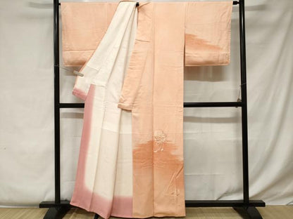平和屋着物■訪問着 刺繍 鏡裏花文 暈し染め 正絹 逸品 CABC0357ev
