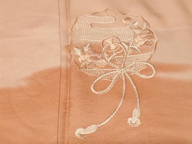 平和屋着物■訪問着 刺繍 鏡裏花文 暈し染め 正絹 逸品 CABC0357ev