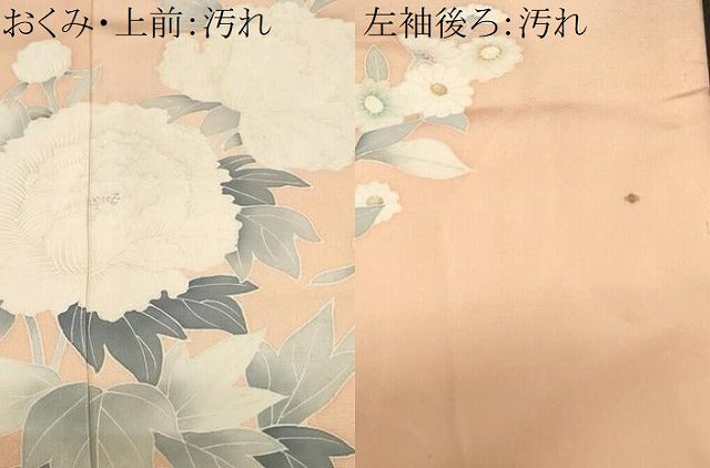 平和屋着物■訪問着 草花文 正絹 逸品 CABC0360ev