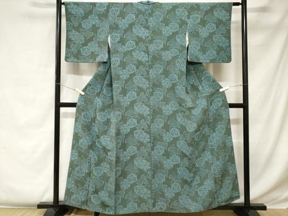 平和屋着物■上質な小紋 亀甲重ね花文 正絹 逸品 CABC0364ev
