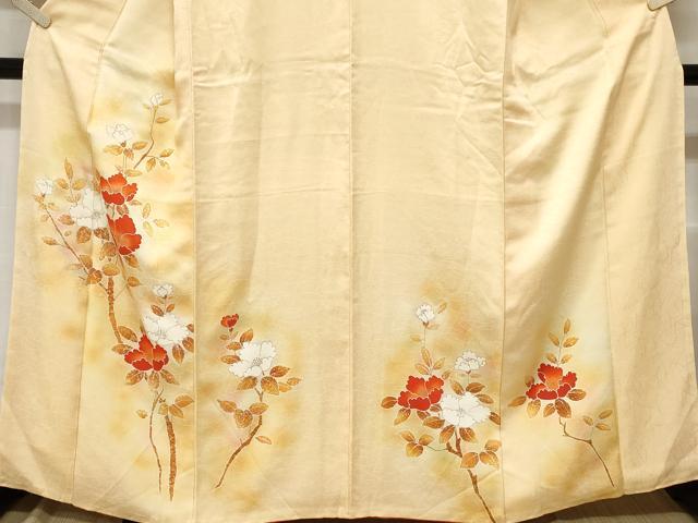 平和屋着物■訪問着 枝花文 暈し染め 金彩 正絹 逸品 CABC0369ev
