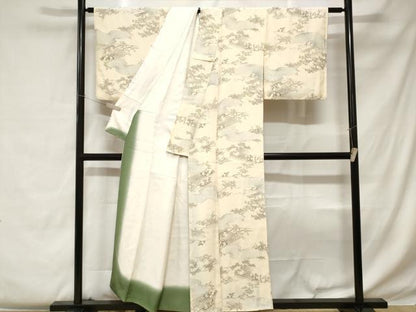 平和屋着物■上質な小紋 雲取り風景文 正絹 逸品 CABC0376ev