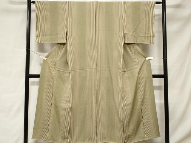平和屋着物■上質な小紋 縞 正絹 逸品 CABC0379ev