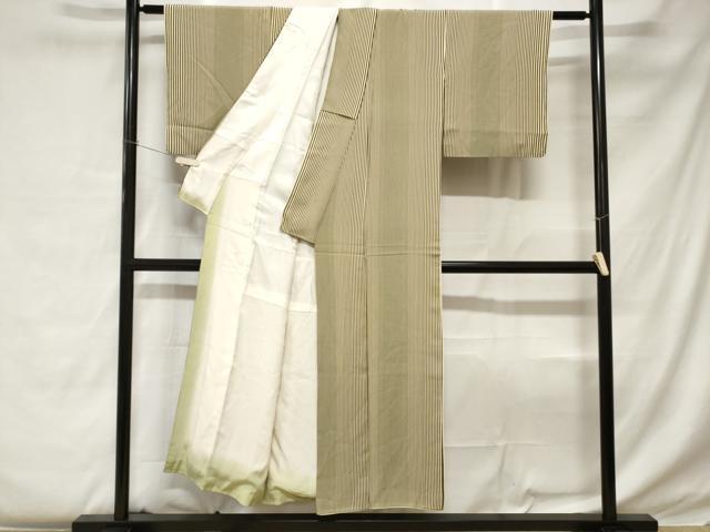 平和屋着物■上質な小紋 縞 正絹 逸品 CABC0379ev