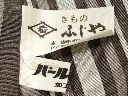 平和屋着物●訪問着 縞 霞文 暈し染め 正絹 逸品 CABC0388ev