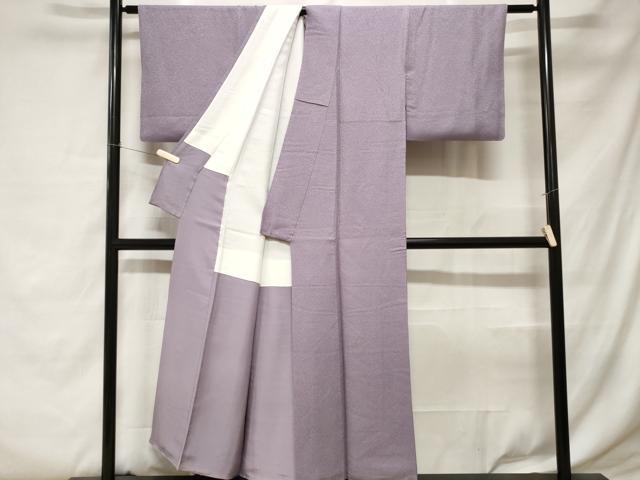 平和屋着物■上質な色無地 堅牢染め 霞地紋 半色 反端付き 正絹 逸品 CABC0440ev