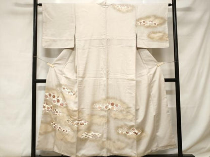 平和屋着物■訪問着 刺繍 雲取り吉祥花文 金彩 正絹 逸品 CABC0454ev