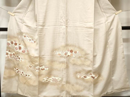平和屋着物■訪問着 刺繍 雲取り吉祥花文 金彩 正絹 逸品 CABC0454ev
