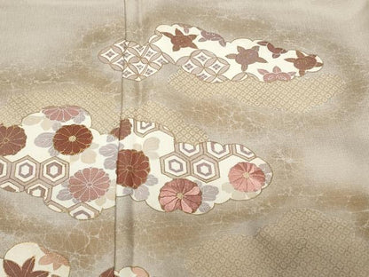 平和屋着物■訪問着 刺繍 雲取り吉祥花文 金彩 正絹 逸品 CABC0454ev