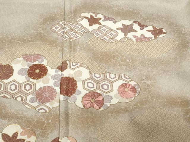 平和屋着物■訪問着 刺繍 雲取り吉祥花文 金彩 正絹 逸品 CABC0454ev