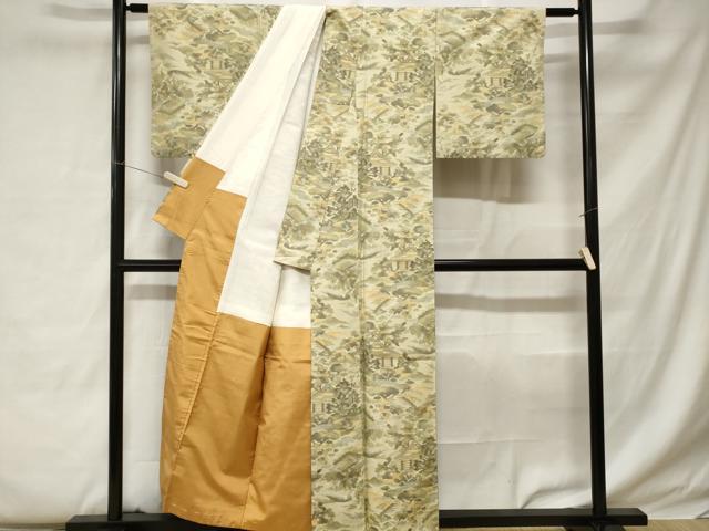 平和屋着物■上質な紬　風景文　正絹　逸品　CABC0517ev