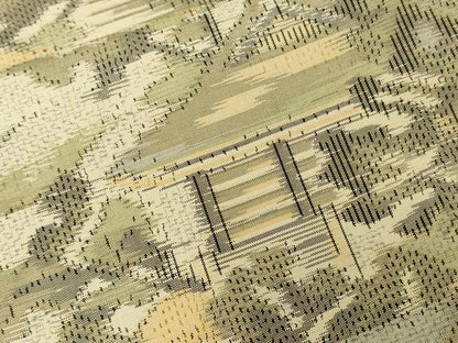 平和屋着物■上質な紬　風景文　正絹　逸品　CABC0517ev