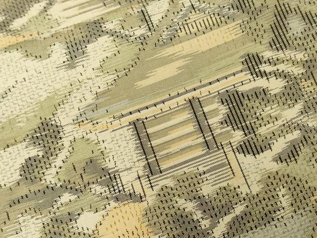 平和屋着物■上質な紬　風景文　正絹　逸品　CABC0517ev