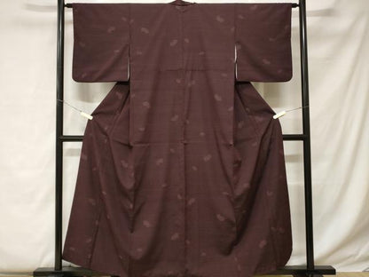 平和屋着物■上質な紬　地紙文　正絹　逸品　CABC0519ev