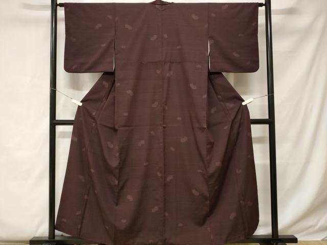 平和屋着物■上質な紬　地紙文　正絹　逸品　CABC0519ev