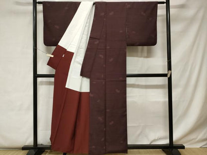 平和屋着物■上質な紬　地紙文　正絹　逸品　CABC0519ev