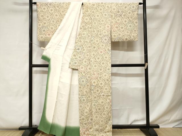 平和屋着物■上質な小紋 源氏車文 正絹 逸品 CABC0521ev