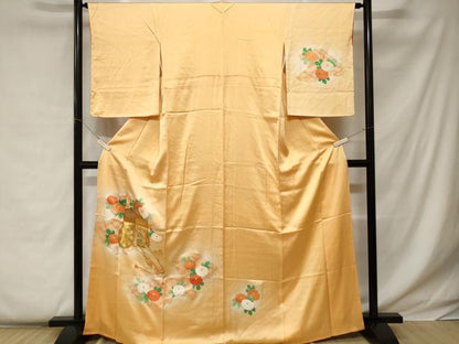 平和屋着物■訪問着 七宝御所車花文 暈し染め 金彩 やまと誂製 正絹 逸品 CABC0526ev