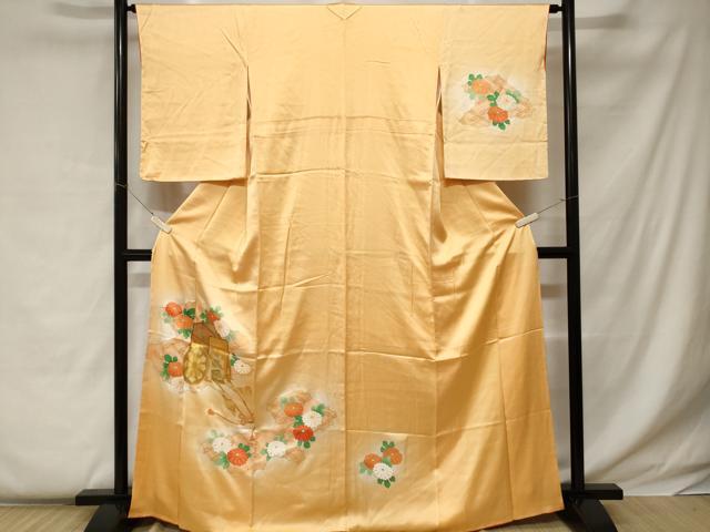 平和屋着物■訪問着 七宝御所車花文 暈し染め 金彩 やまと誂製 正絹 逸品 CABC0526ev