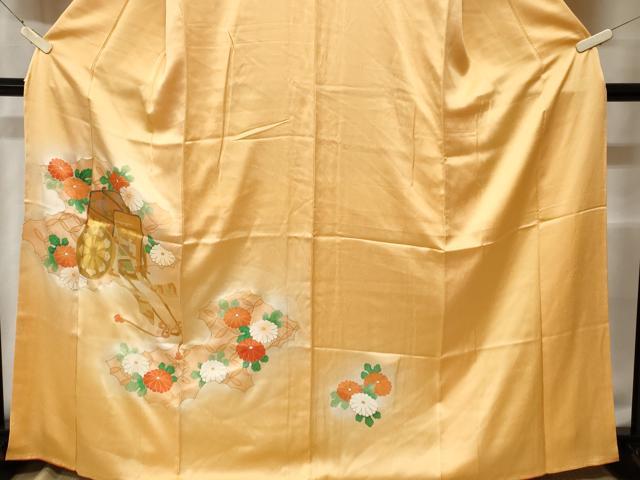 平和屋着物■訪問着 七宝御所車花文 暈し染め 金彩 やまと誂製 正絹 逸品 CABC0526ev