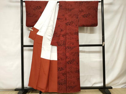 平和屋着物■上質な小紋 仕覆 花唐草文 金彩 正絹 逸品 CABC0530ev