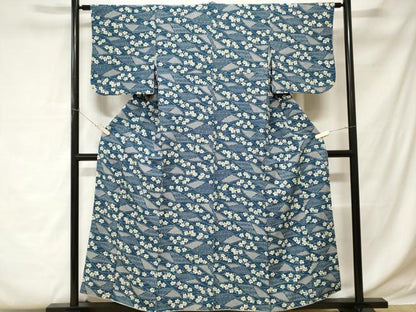 平和屋着物■上質な小紋 舞花文 正絹 逸品 CABC0535ev
