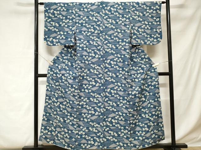 平和屋着物■上質な小紋 舞花文 正絹 逸品 CABC0535ev