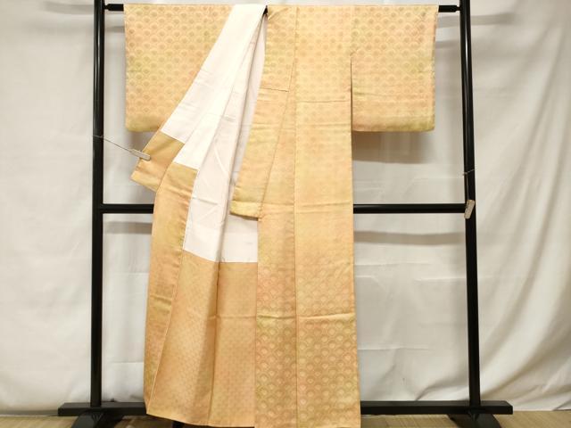 平和屋着物■上質な小紋 青海波花地紋 暈し染め 正絹 逸品 CABC0539ev