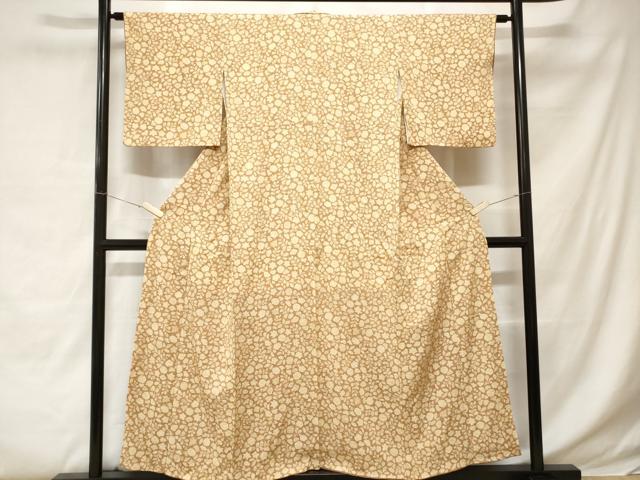 平和屋着物■上質な小紋 吉祥花文 正絹 逸品 CABC0545ev