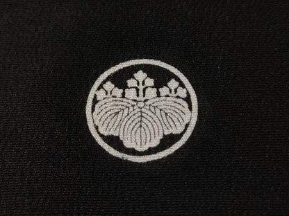 平和屋着物■豪華黒留袖　駒刺繍　流水扇面飛鶴花文　暈し染め　金彩　正絹　逸品　CABC0559ev