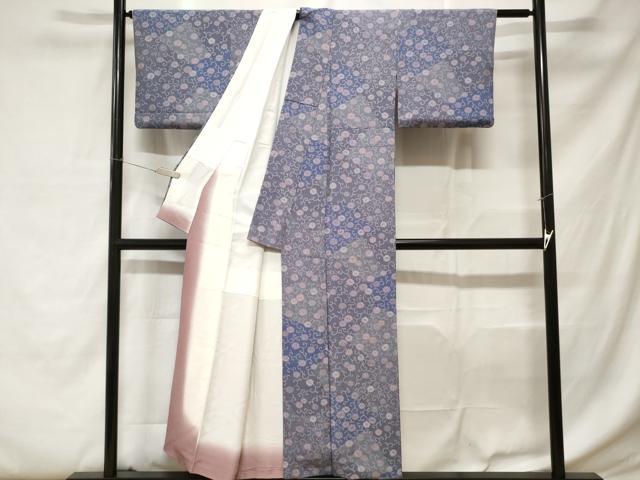 平和屋着物■上質な小紋　切嵌花唐草文　正絹　逸品　CABC0590ev