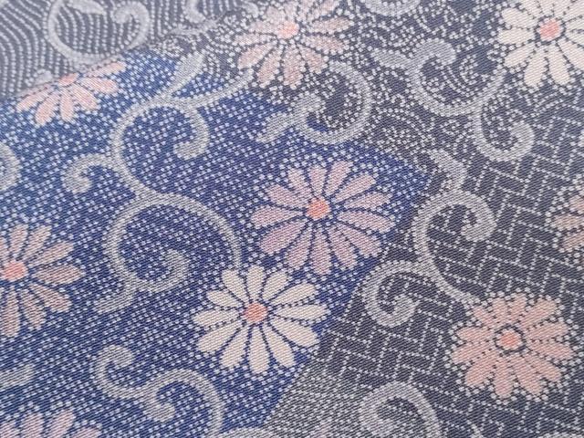 平和屋着物■上質な小紋　切嵌花唐草文　正絹　逸品　CABC0590ev