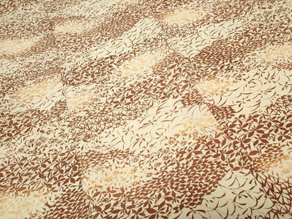 平和屋着物■上質な小紋 笹竹草花文 鬼しぼ縮緬 正絹 逸品 CABC0593ev