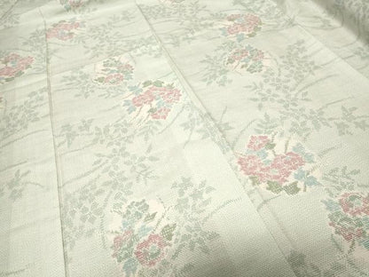 平和屋着物■上質な紬　枝花丸文　正絹　逸品　CABC0604ev