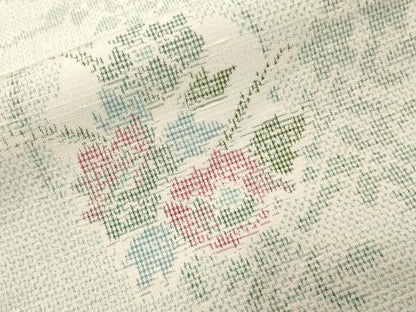 平和屋着物■上質な紬　枝花丸文　正絹　逸品　CABC0604ev
