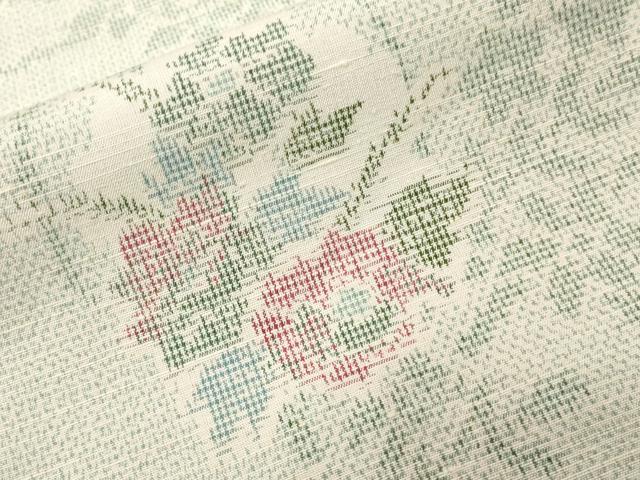 平和屋着物■上質な紬　枝花丸文　正絹　逸品　CABC0604ev