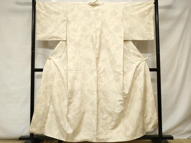 平和屋着物■上質な紬　更紗花唐草文　正絹　逸品　CABC0610ev