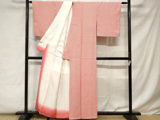 平和屋着物■上質な小紋　作家物　抽象花文　やまと誂製　正絹　逸品　未使用　CABC0631ev