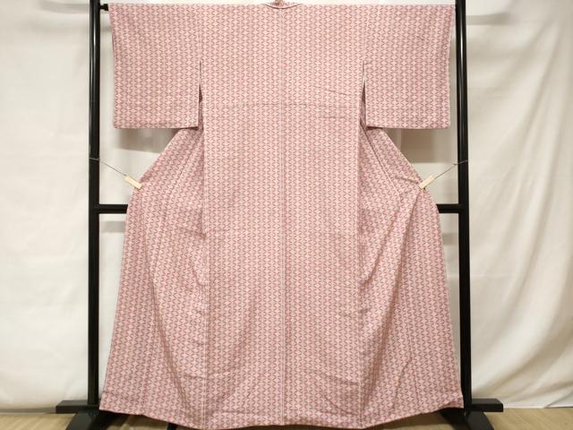 平和屋着物■上質な小紋 七宝花文 正絹 逸品 CABC0633ev